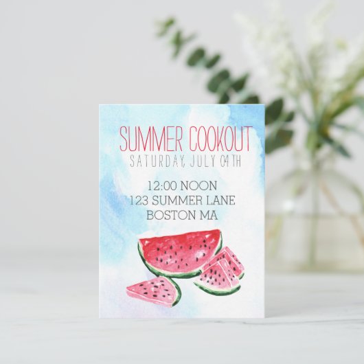 pastèque pastèque cuisine d'été Invitation (Debout devant)