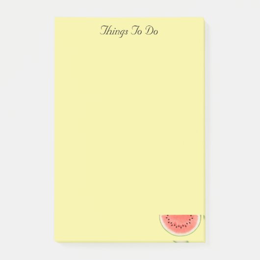 Pastèque personnalisée sur post-it jaune (Devant)