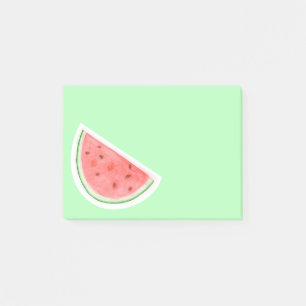 Pastèque pour aquarelle - notes de post-it