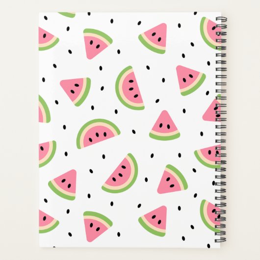 Pastèque rose, Graines de pastèque, Motif d'été (Dos)