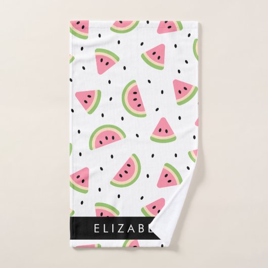 Pastèque Rose, Pâtes De Pâques, Votre Nom (Serviette à main)