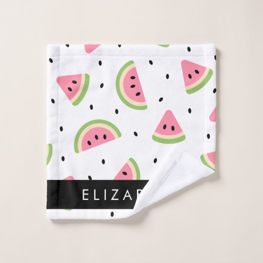 Pastèque Rose, Pâtes De Pâques, Votre Nom (Gant de toilette)