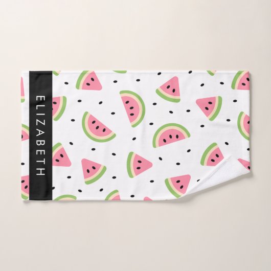 Pastèque Rose, Pâtes De Pâques, Votre Nom (Serviette à main)