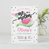 Pastèque rose Première Invitation d'anniversaire (Debout devant)