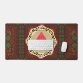 pastèque sur plaque d'olive avec tatreez palestini (Clavier et souris)