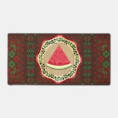 pastèque sur plaque d'olive avec tatreez palestini (Recto)