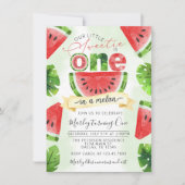 Pastèque tropicale 1er anniversaire Invitation (Devant)