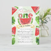 Pastèque tropicale 1er anniversaire Invitation (Debout devant)