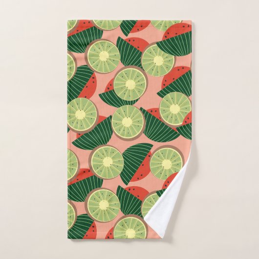 Pastèques et kiwis (Serviette à main)