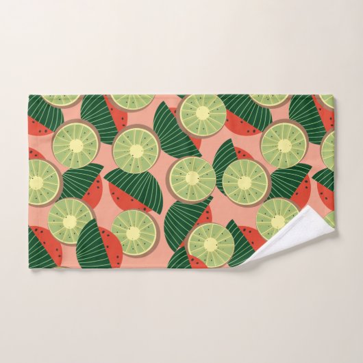 Pastèques et kiwis (Serviette à main)
