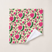 Pastèques Fantaisistes Motif de Fruits d'Été Migno (Gant de toilette)