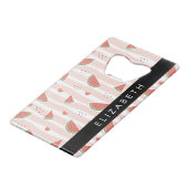 Pastèques Rouges, Coeurs, Bandes, Votre Nom (Devant Angle)