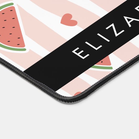 Pastèques Rouges, Coeurs, Bandes, Votre Nom (Coin)