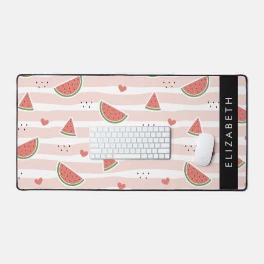 Pastèques Rouges, Coeurs, Bandes, Votre Nom (Clavier et souris)