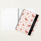 Pastèques Rouges, Coeurs, Bandes, Votre Nom (Devant avec enveloppe)