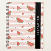 Pastèques Rouges, Coeurs, Bandes, Votre Nom (Devant)