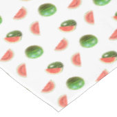 Pastèques tropicales sur nappe blanche (Angle)