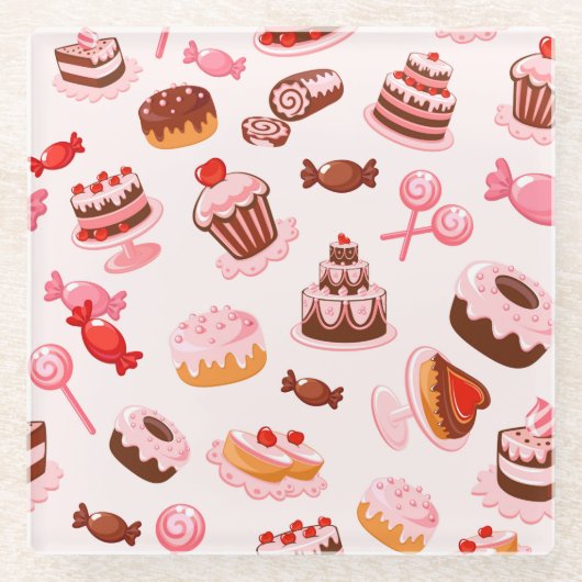 Pastes Glazen Onderzetter (Voorkant)