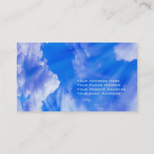 Pasteur chrétien, carte de visite (Dos)