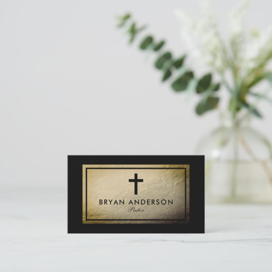 Pasteur de l'église Carte de visite (Debout devant)