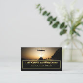 Pasteur de Sunset Cross Church Cartes de visite (Debout devant)