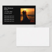 Pasteur Mariage chrétien Cartes de visite de thème (Devant / Derrière)