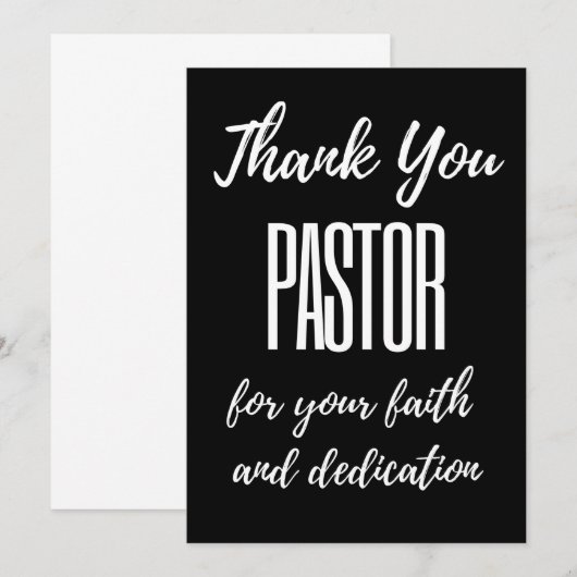 Pasteur Merci Pour Votre Foi (Devant / Derrière)