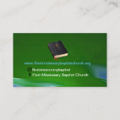 Pasteur ou diacre Bible Eglise Carte de visite (Dos)