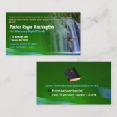 Pasteur ou diacre Bible Eglise Carte de visite (Devant / Derrière)