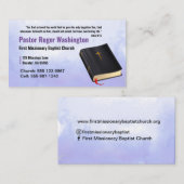 Pasteur ou diacre Bible Eglise Carte de visite (Devant / Derrière)