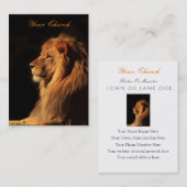 Pasteur ou ministre carte de visite de lion - (Devant / Derrière)