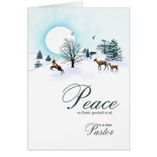 Pasteur, scène de Noël avec rennes