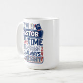 Pasteur Toujours Droite Christian Drôle Humour Mug (Devant gauche)