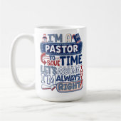 Pasteur Toujours Droite Christian Drôle Humour Mug (Gauche)
