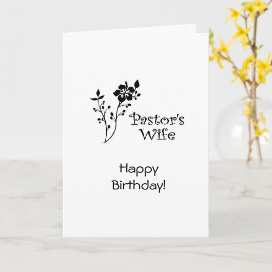 Pasteurs Anniversaire Femme Carte chrétienne BE (Fleur jaune)