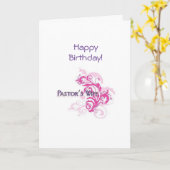 Pasteurs Anniversaire Femme Carte Chrétienne PK (Fleur jaune)