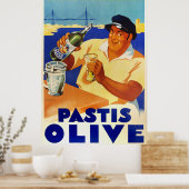 Pastis Olive comme a Marseille 1936  frans Poster (Keuken)
