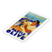 Pastis Olive -  Frans Poster van wijn Magneet (Linkerzijde)