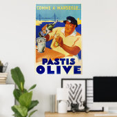 Pastis Olive - Zoals Marseille Poster (Thuiskantoor)