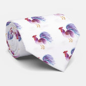 Pastle Rooster van Wendy C. Allen, pastaar Rooste. Stropdas (Opgerold)