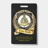 pastmaster badge (Achterkant)