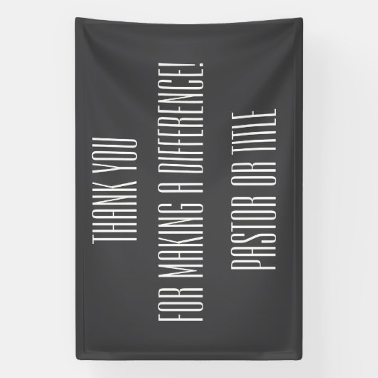 Pastoor maakt het verschil dank u spandoek (Verticaal)