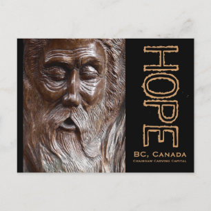 Pastoor Oude Man Face Wood Caring Briefkaart