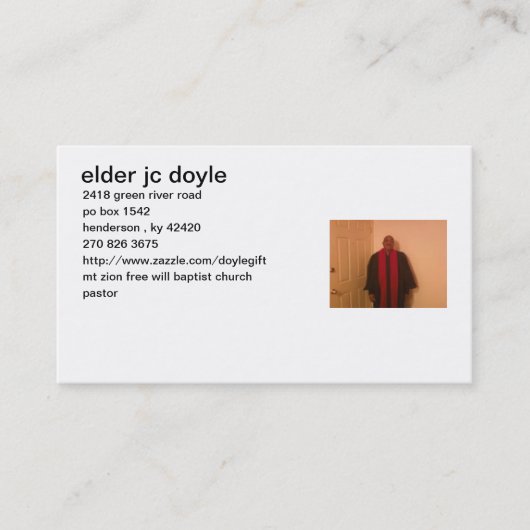pastoor visitekaartje (Voorkant)