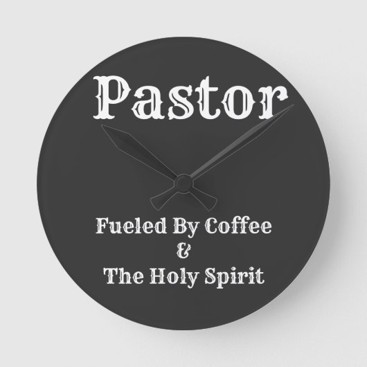 Pastor Acrylic Wall Clock Ronde Klok (Voorkant)
