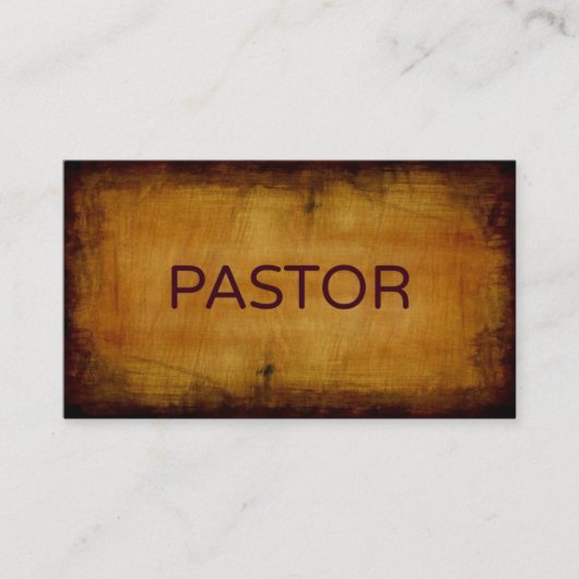 Pastor Antiek geborsteld Visitekaartje (Voorkant)