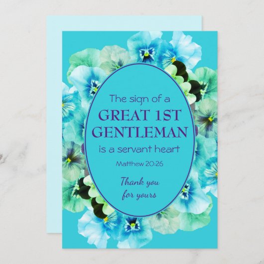 PASTOR APPRECIATION | 1STE GENTLEMAN | Dank u wel (Voorkant / Achterkant)