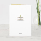 Pastor Appreciation Day Gold Cross Abstract Design Kaart (Achterkant)