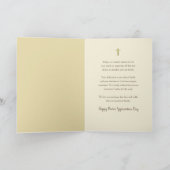 Pastor Appreciation Day Gold Cross Abstract Design Kaart (Binnen)