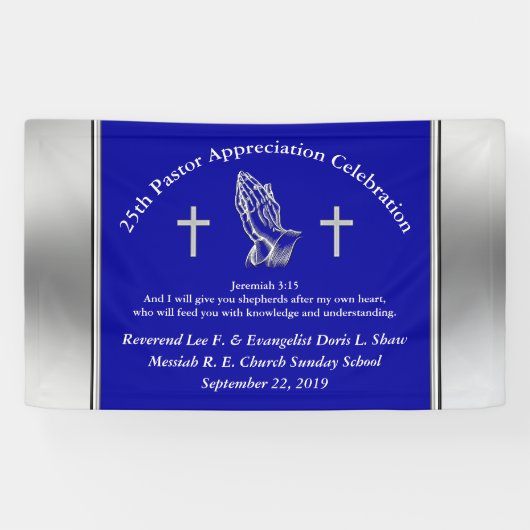 Pastor Appreciation Party Banner (Horizontaal)